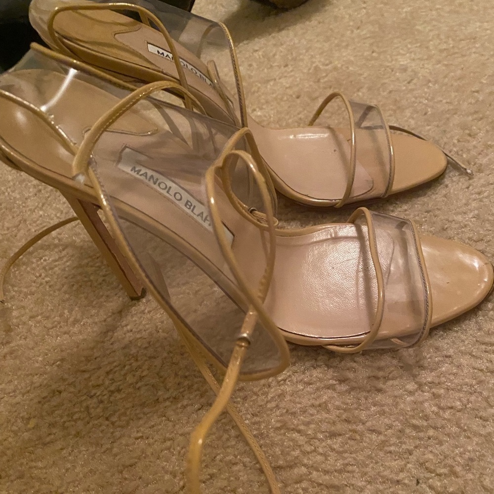 Manolo Blahnik PVS nude heels